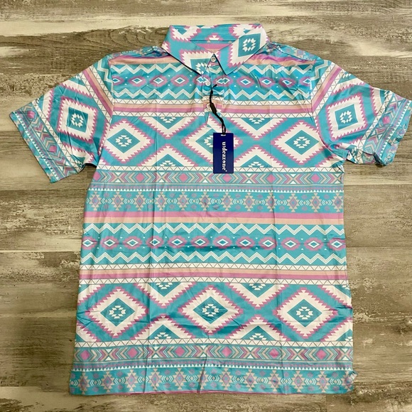Colorful Geometric Polo Shirt - Picture 1 of 2